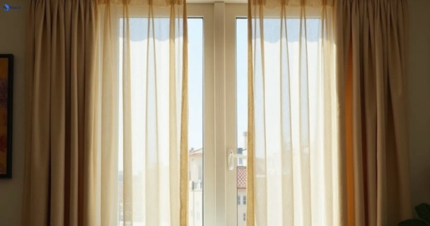 Dull dusty drapes in kalkallo-vic before professional cleaning
